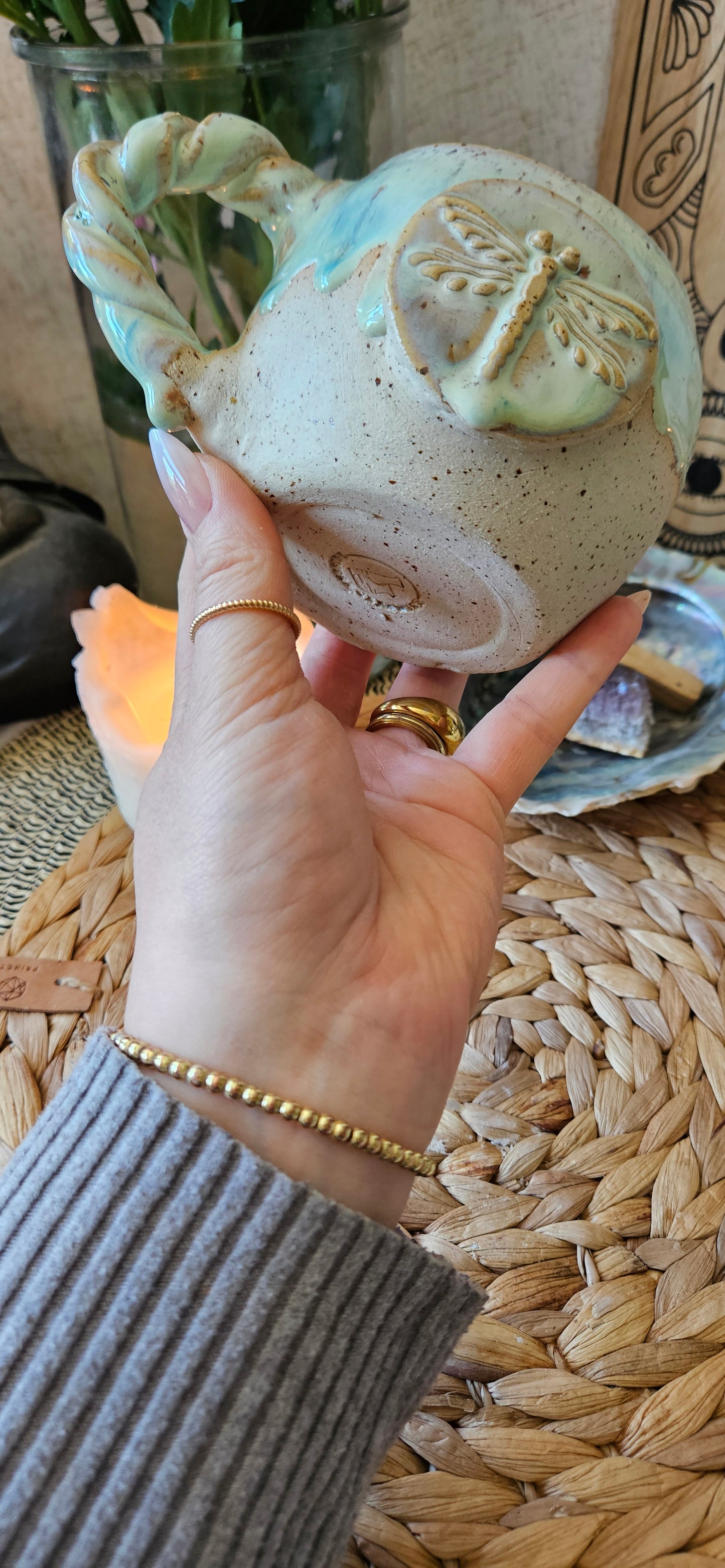 Traumhafte ,,Libellen" Tasse in Türkis🦋🌷🌸