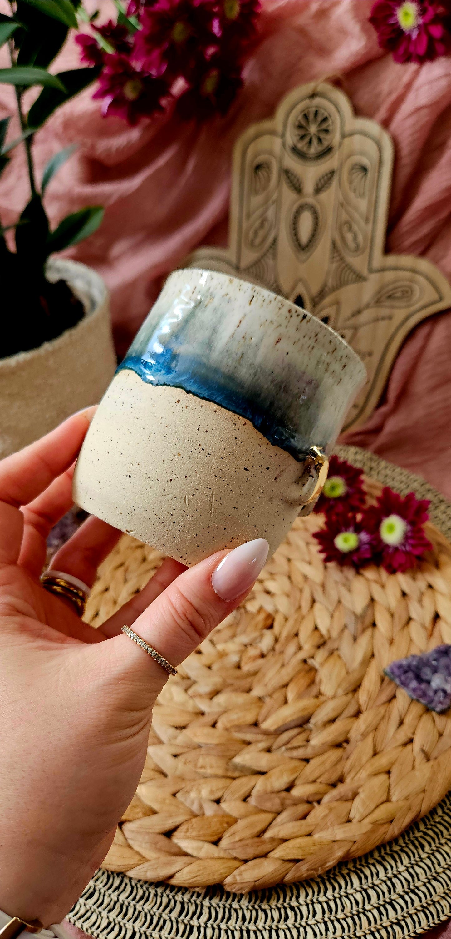 Traumhaft schöner Mondphasen Becher mit Gold🧘♀️✨️🫶