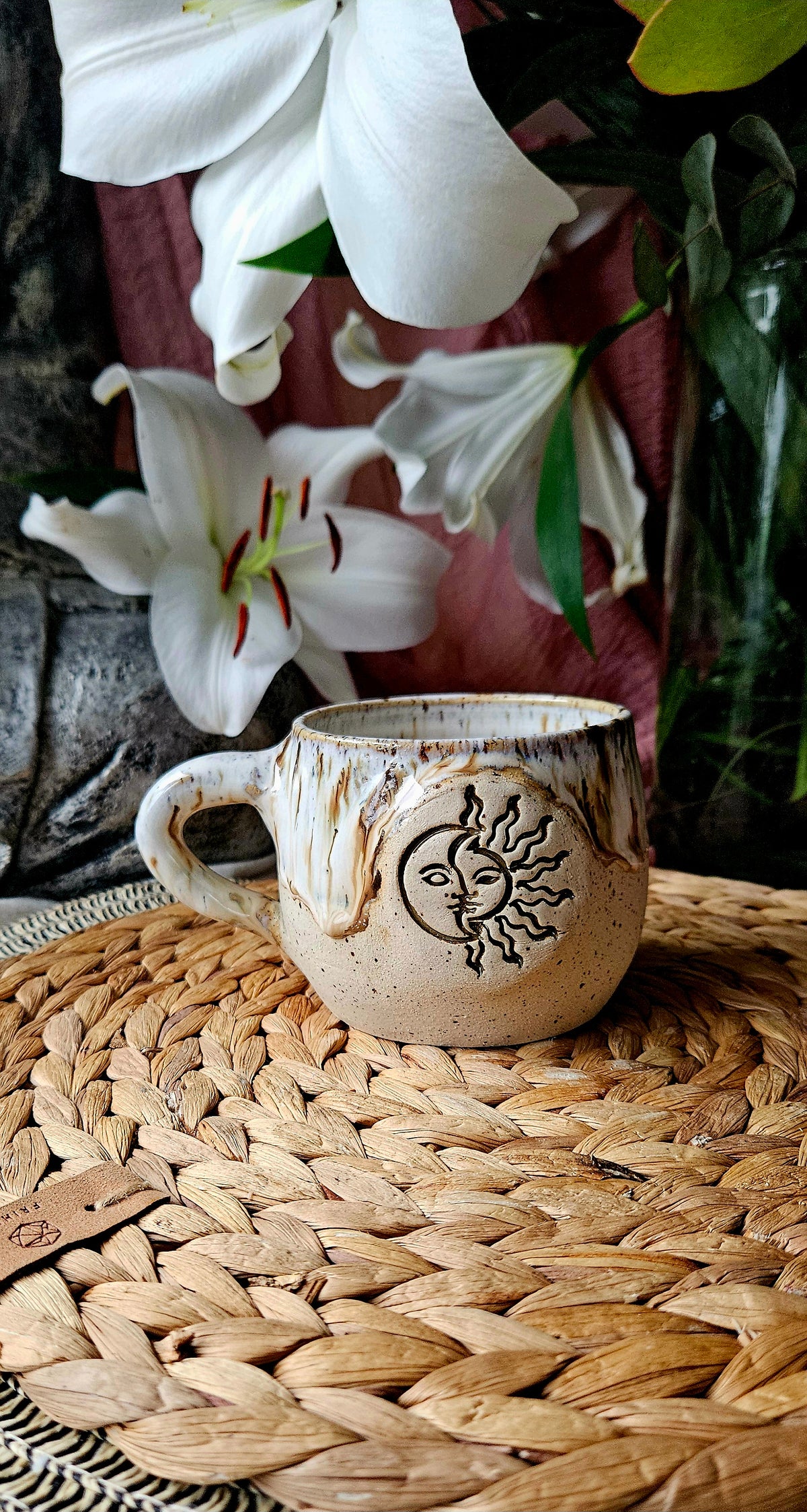 Wunderschöne ,,Sonnen" Tasse in Creme Weiß ☀️🌷💫