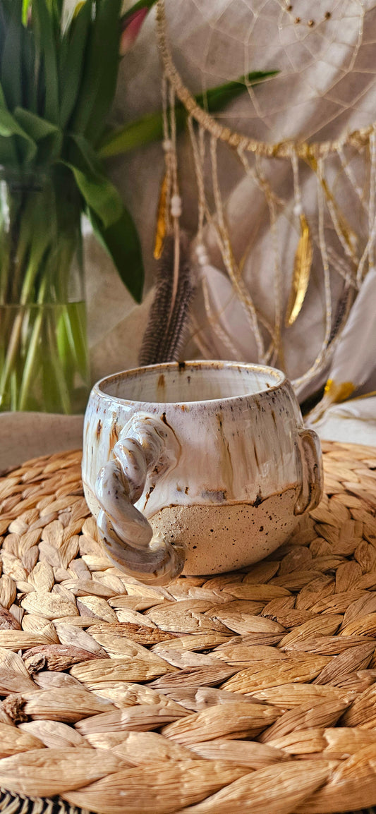 Elegante ,,Mondtasse" in Creme Weiß🌙✨️