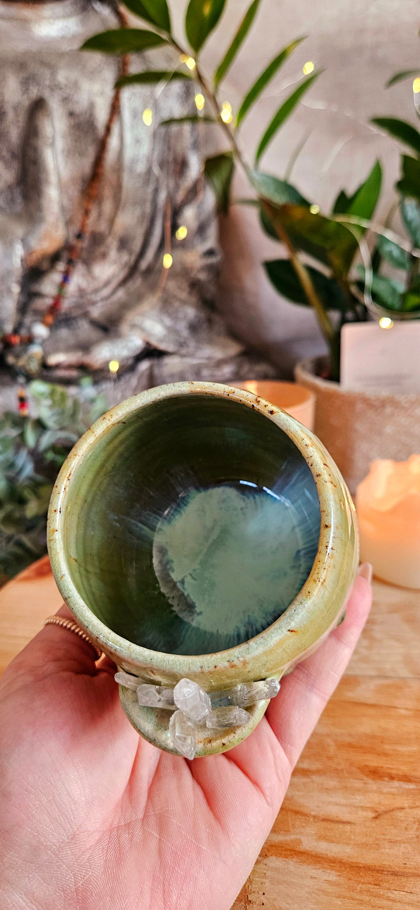 Wunderschöner Kristallbecher in Grün 💚✨️ B-Ware