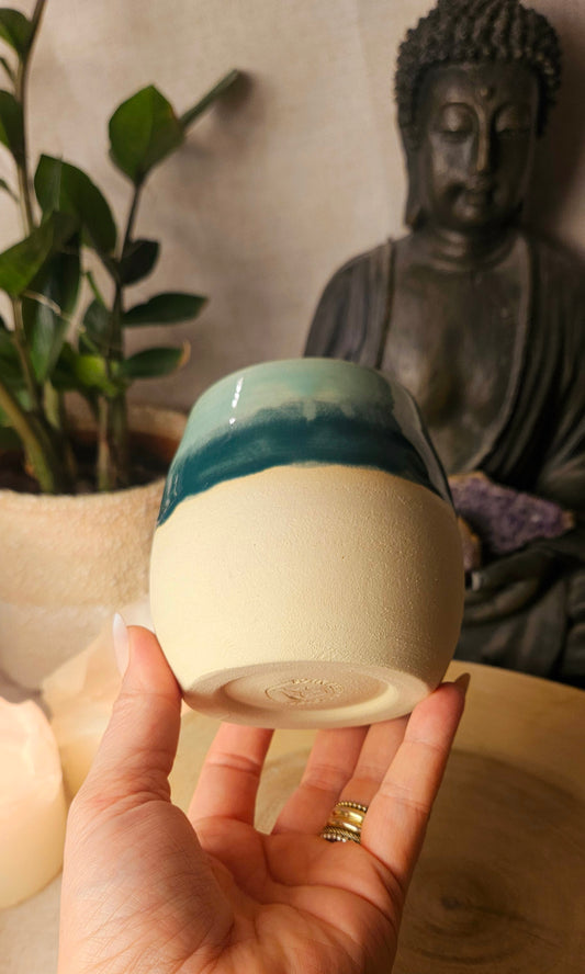 Zauberhafter Kaffebecher Grün/Türkis💚