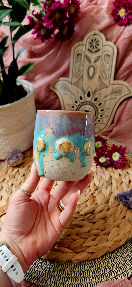 Zauberhafter Mondphasen Becher mit Gold🫶✨️🌸