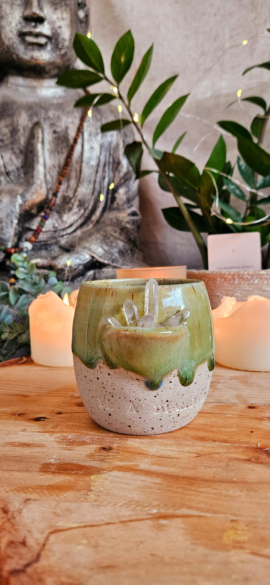 Wunderschöner Kristallbecher in Grün 💚✨️ B-Ware