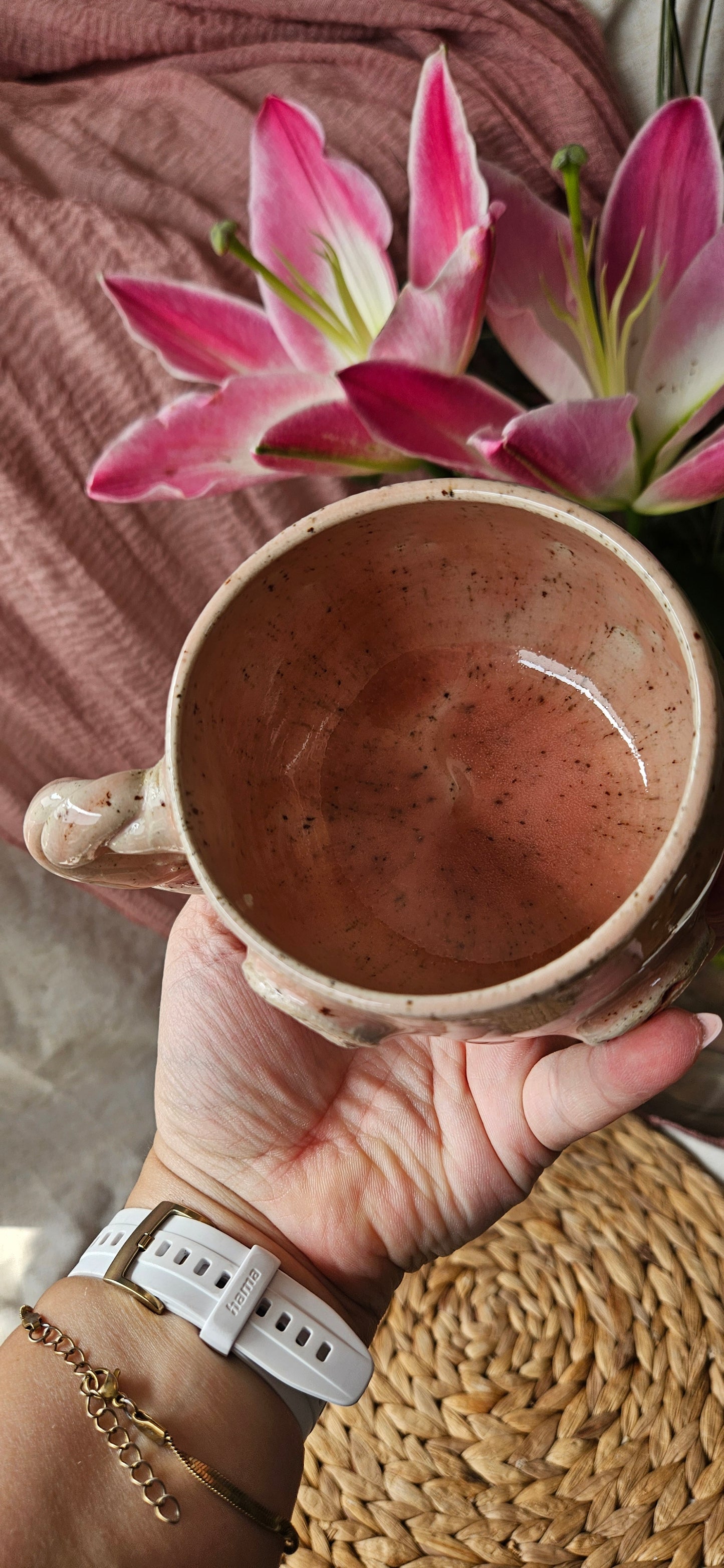 Zauberhafte Blümchentasse in Rosè🪷🫶