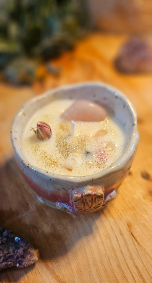 Kristallkerze ,,Hamsa Hand" Pumkin🔮✨️