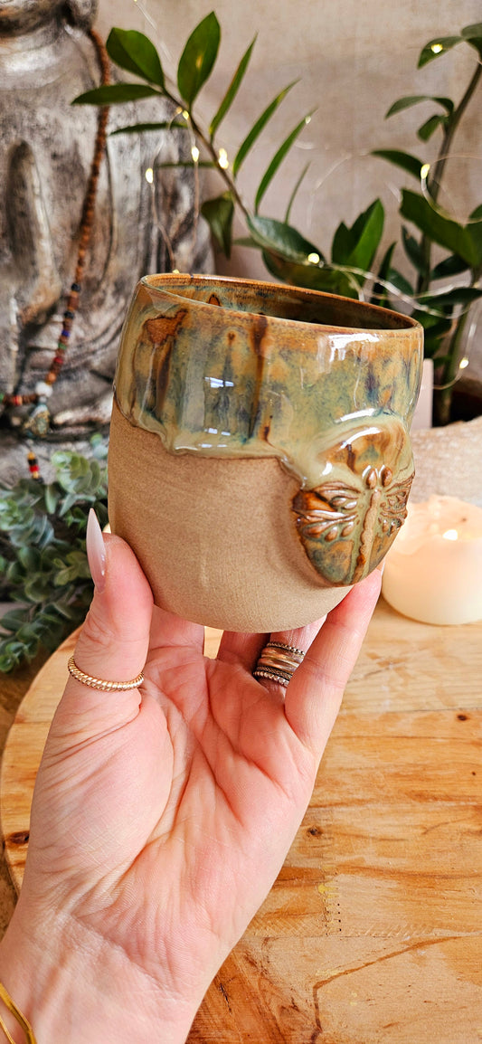 Traumhaft schöner ,,Libellen" Becher in Grün🫶🌷