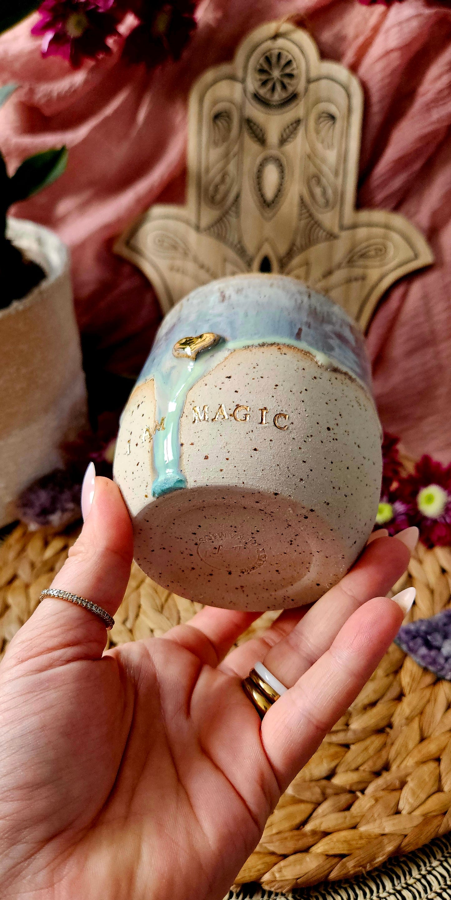 Traumhaft schöner ,,I am Magic Becher mit Goldherz🧘♀️✨️