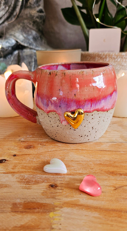 Wunderschöne Magnettasse in Pink mit drei Magneten🫶🌷 B-Ware