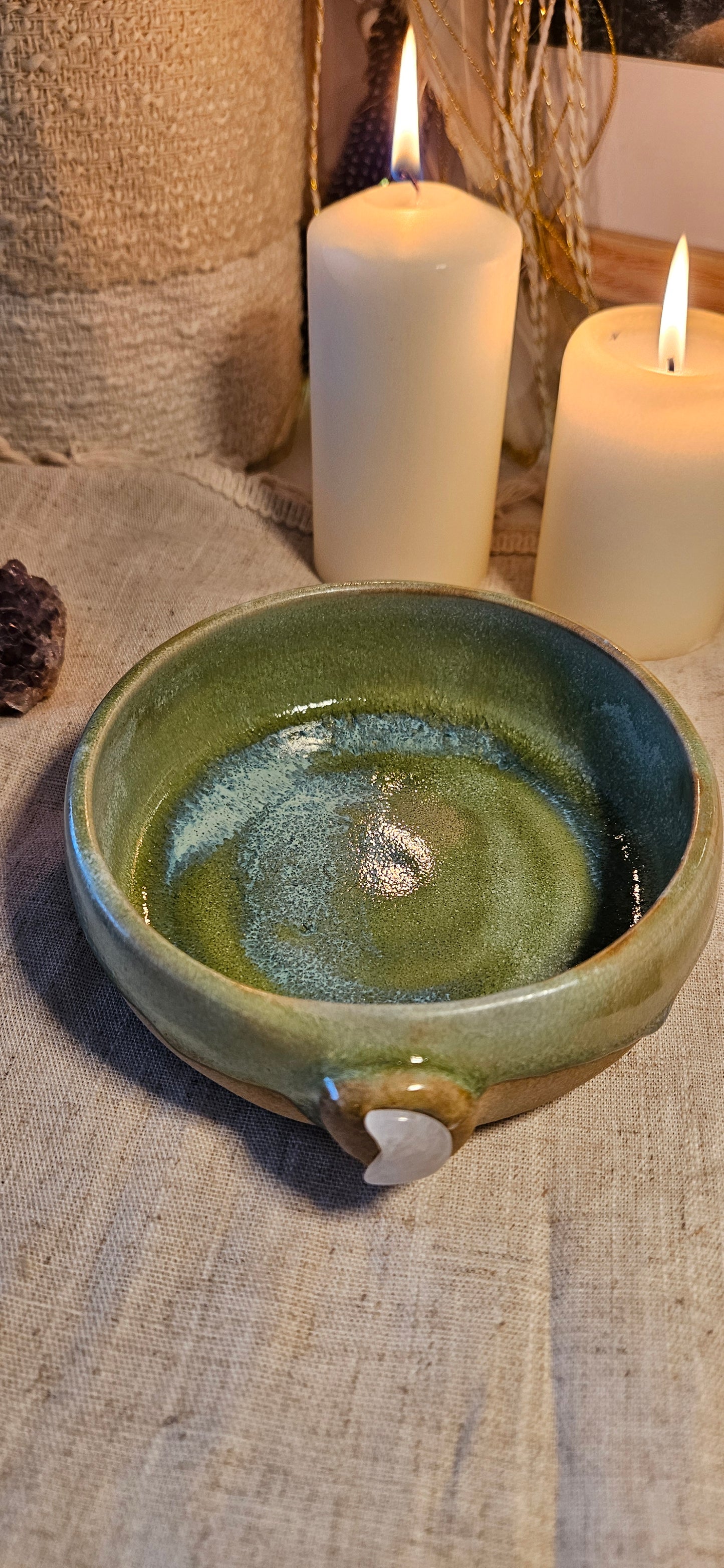 Mondschale in Grün B-Ware🧚♀️🌷