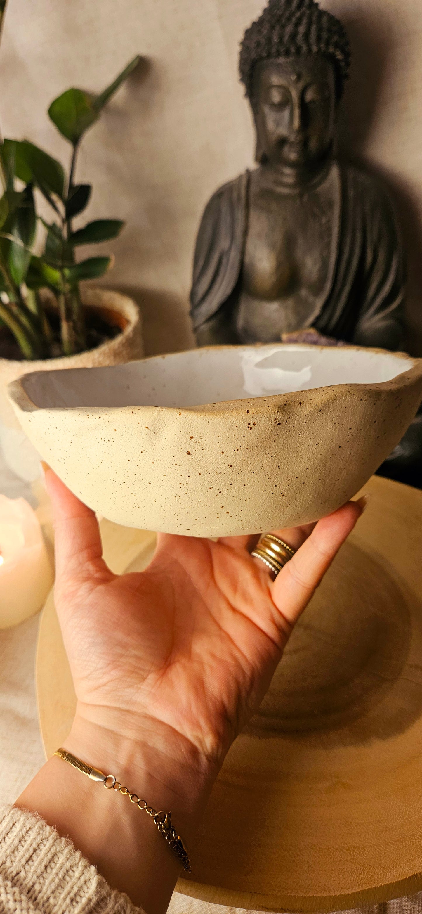 Edle handgeformte Räucherschale in Natur 🧘♀️✨️