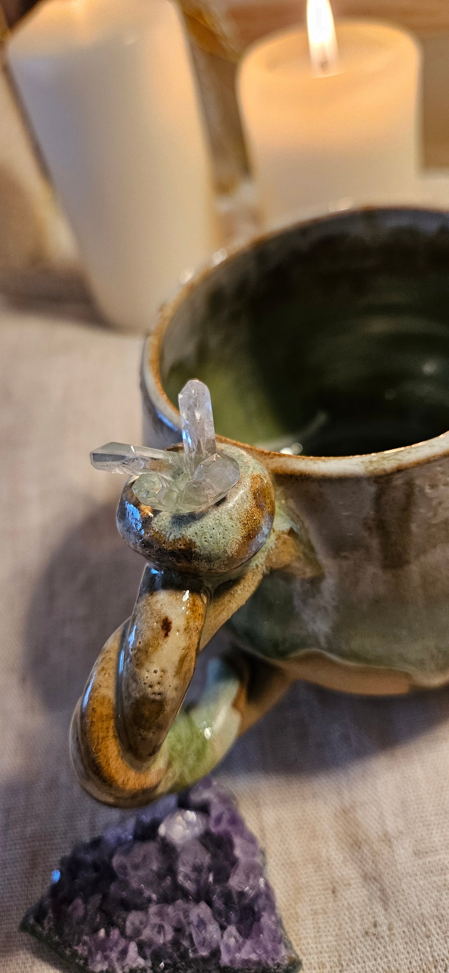 Traumhafte Kristalltasse in Grün🫶🌙