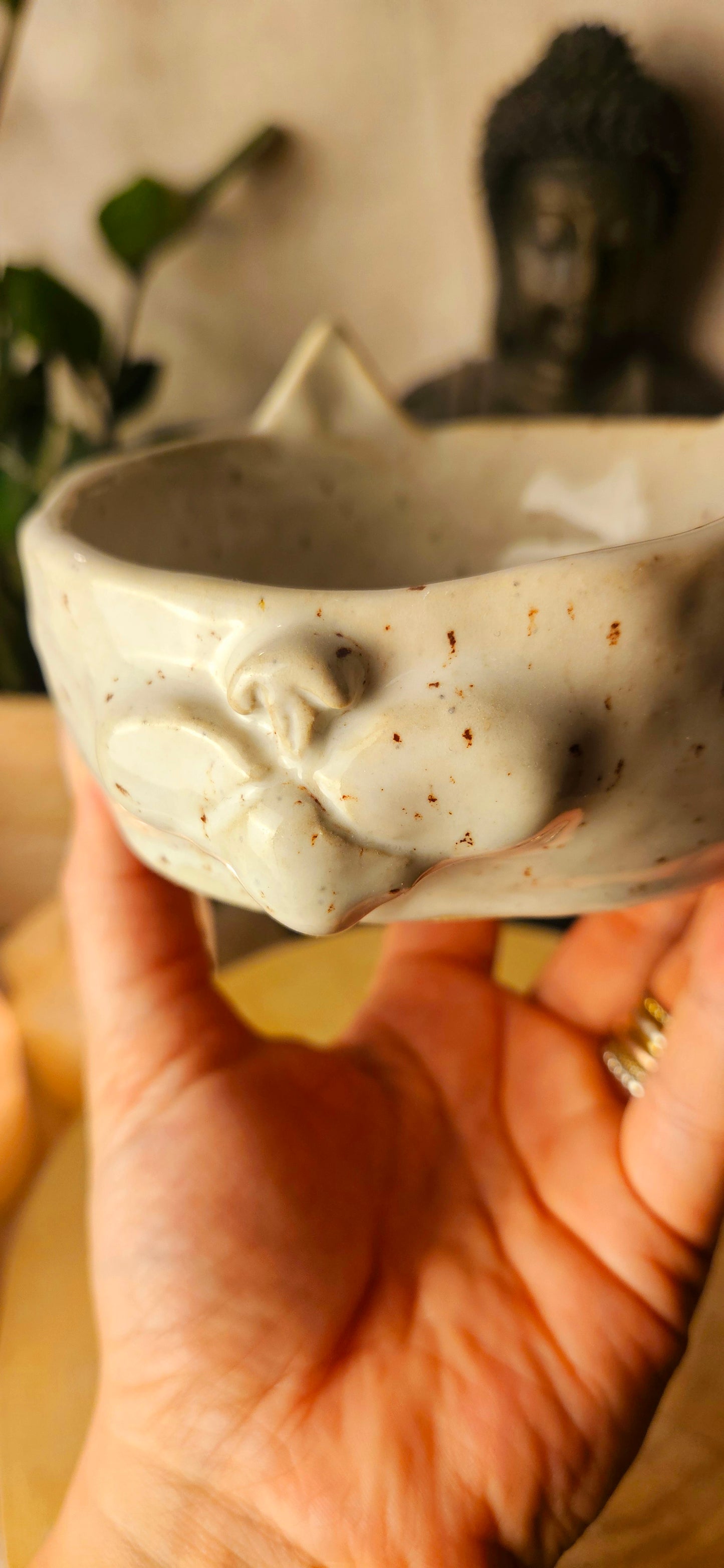 Ganz besondere Katzenschale in weiß mit Katzenschnautze 🐱 🐈