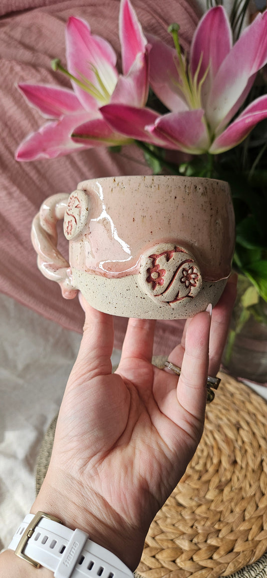 Zauberhafte Blümchentasse in Rosè🪷🫶