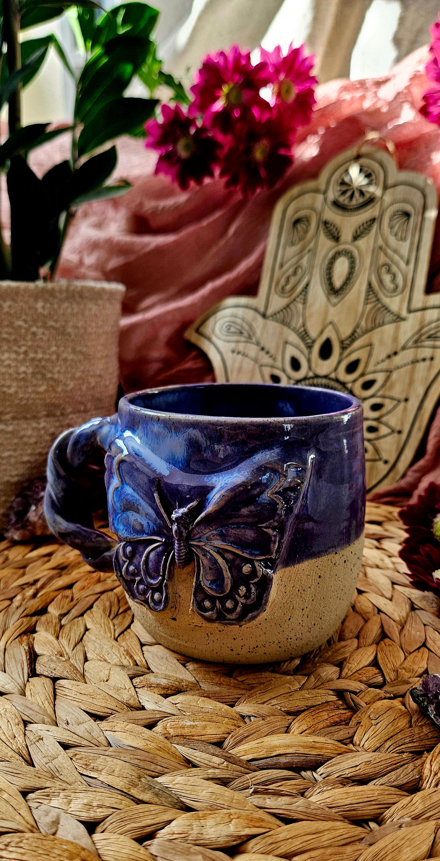 Zauberhafter Schmetterlingsbecher in Lila🦋 (B Ware)✨️
