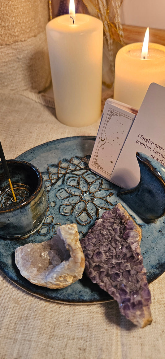 Wunderschöner Meditationsteller in Blau 🌷🌙🧚♀️