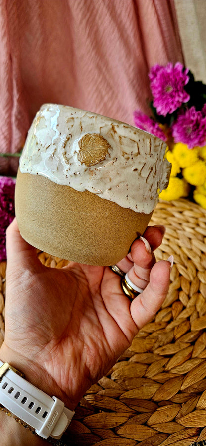 Traumhaft schöne Herbst Tasse mit Blättern in weiß🍂💫