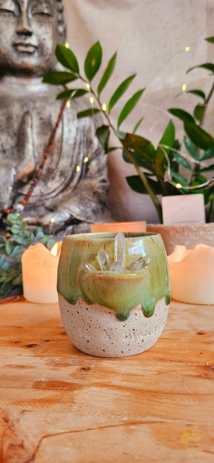 Wunderschöner Kristallbecher in Grün 💚✨️ B-Ware