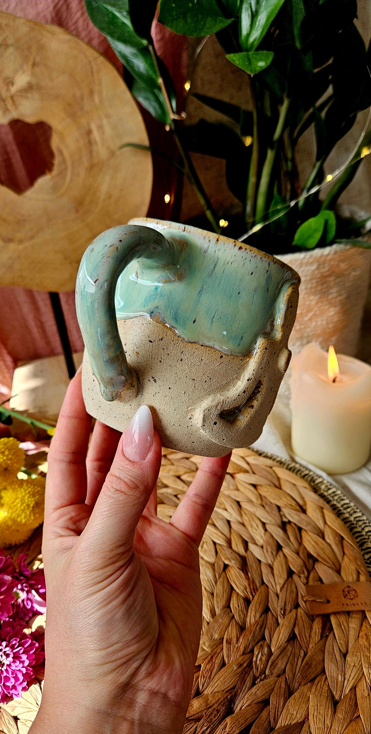 Wunderschöne Meditationstasse in Türkis🧘‍♀️🫶🌷
