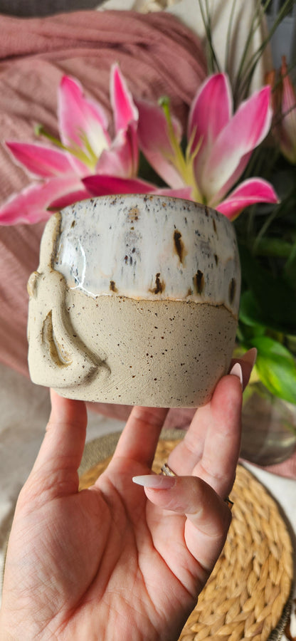 Kraftvolle Meditionstasse in Creme weiß🧘‍♀️✨️