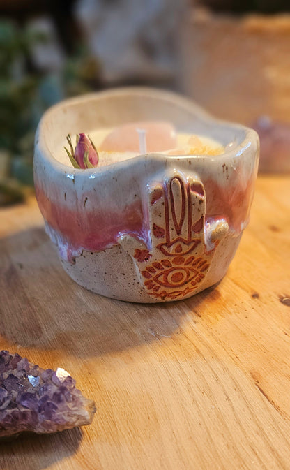 Kristallkerze ,,Hamsa Hand" Pumpkin🔮✨️