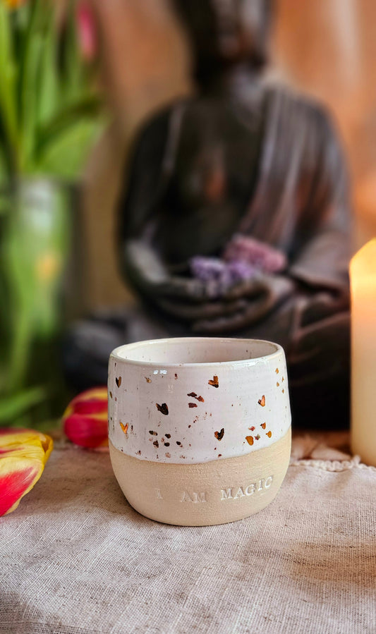 Eleganter ,,I am Magic" Becher mit Goldherzen🫶🌷✨️