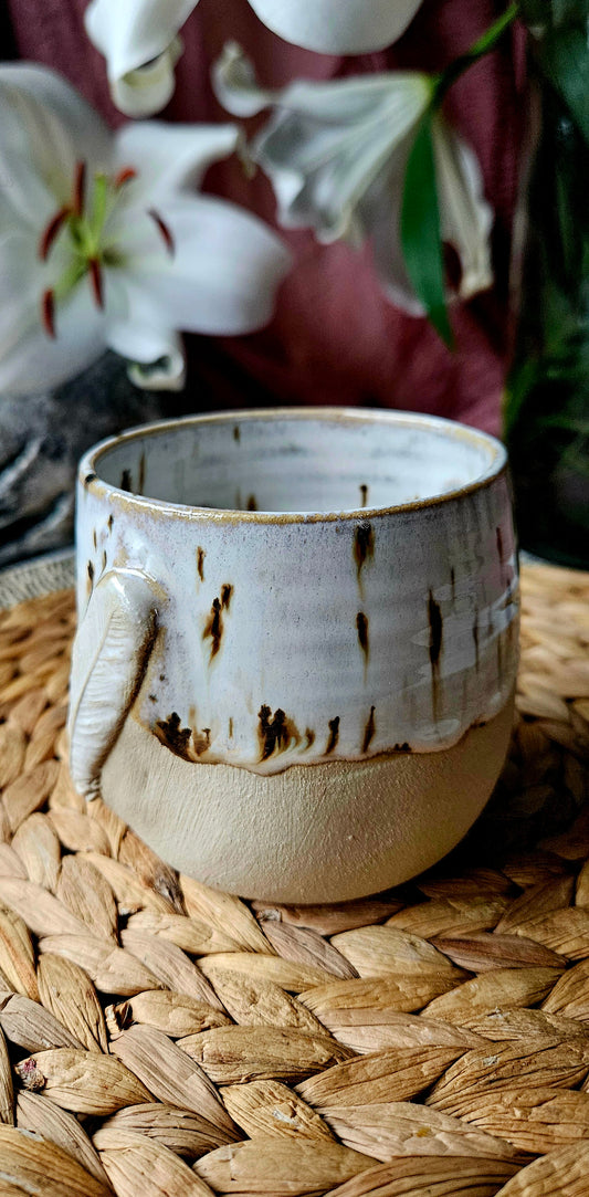 Einzigartiger ,,Feder" Becher in Creme Weiß 🫶💫