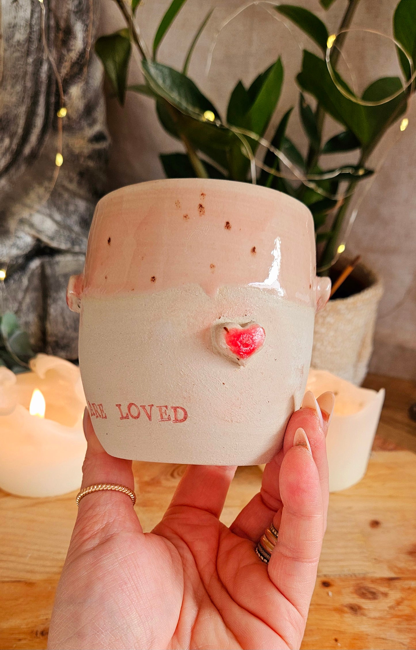 Wunderschöner ,,Herzbecher" in Rosa 💗✨️ B-Ware