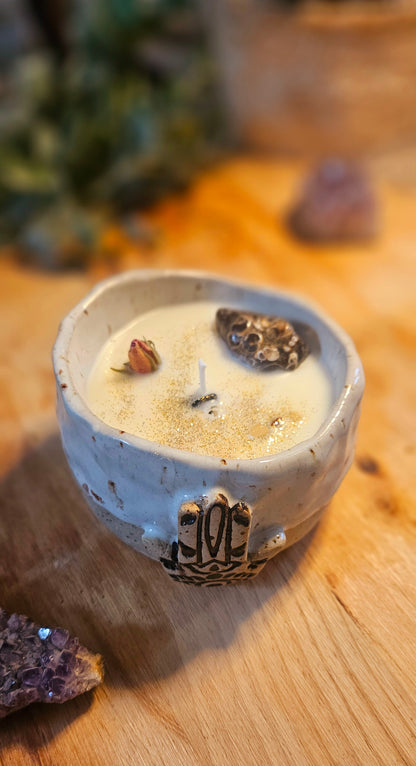 Kristallkerze ,,Hamsa Hand" Pumkin🔮✨️