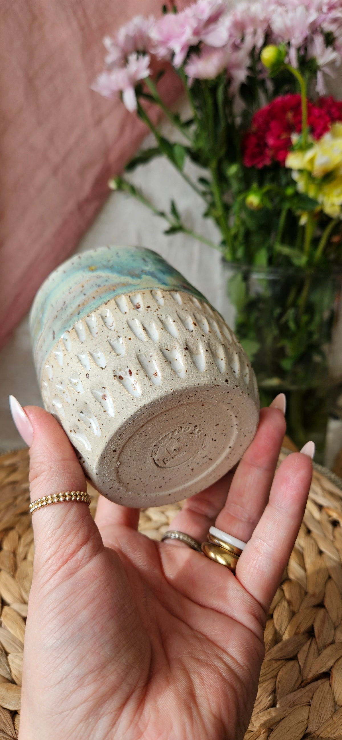 Traumhaft schöner Becher in Türkis 💫🌷