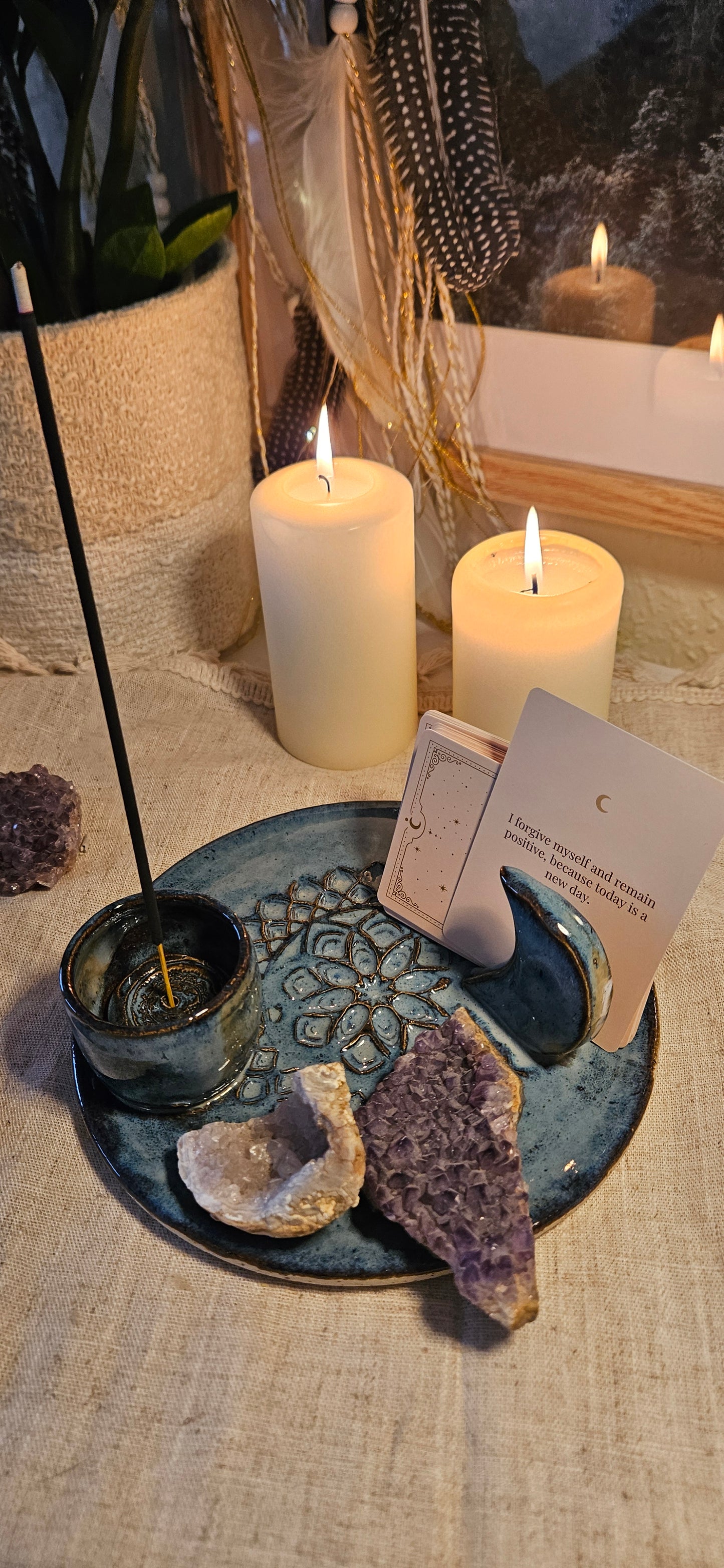 Wunderschöner Meditationsteller in Blau 🌷🌙🧚‍♀️