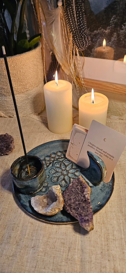 Wunderschöner Meditationsteller in Blau 🌷🌙🧚‍♀️