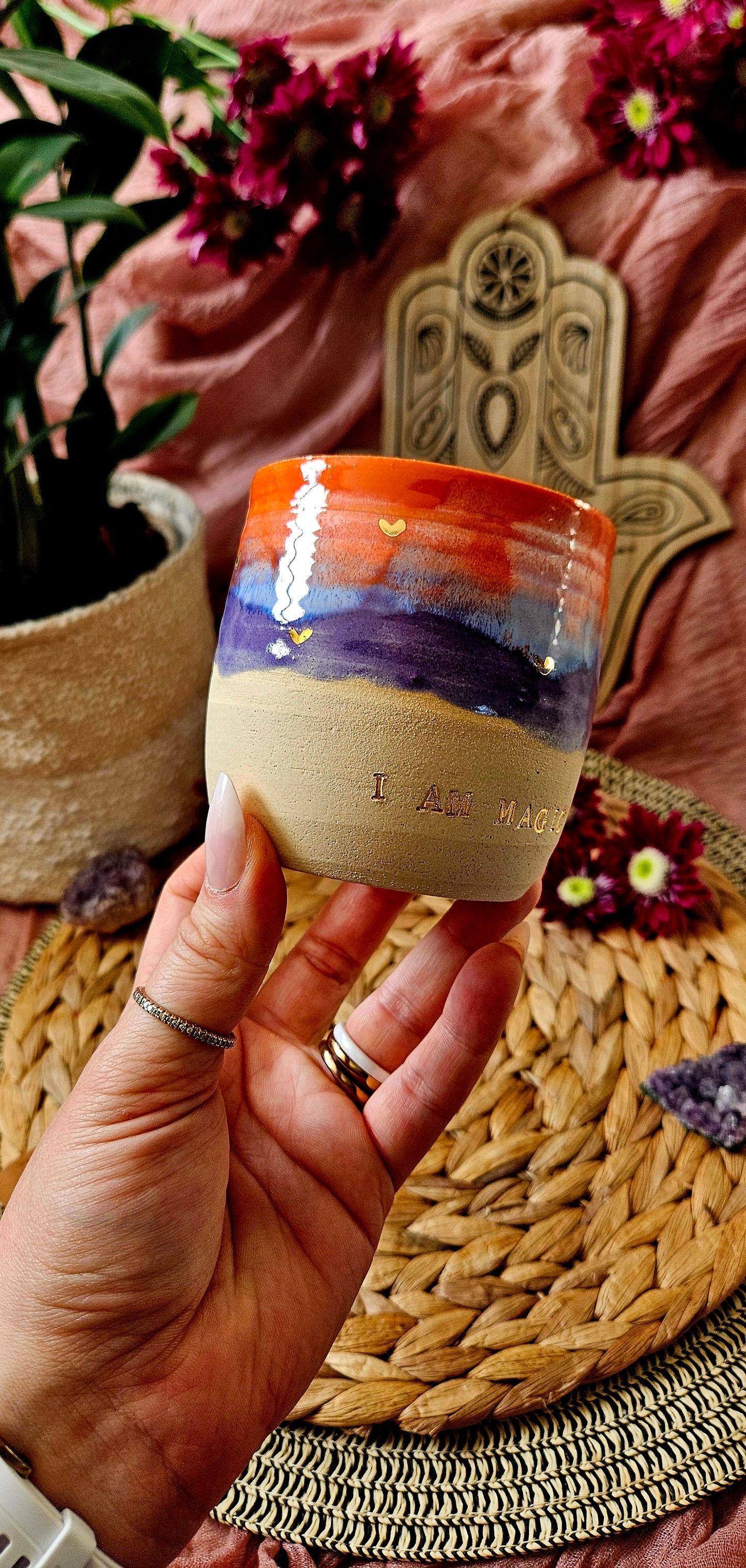 Wunderschöner ,,I am Magic" Becher mit Goldherzen 🌷 🫶