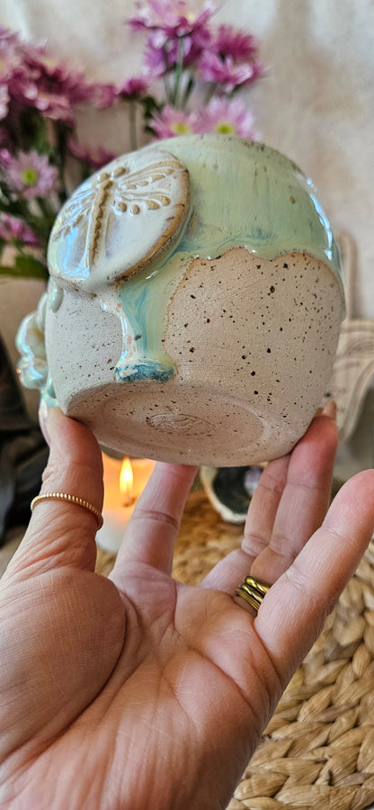 Atemberaubende Libellen Tasse in Türkis🦋🌸🌷