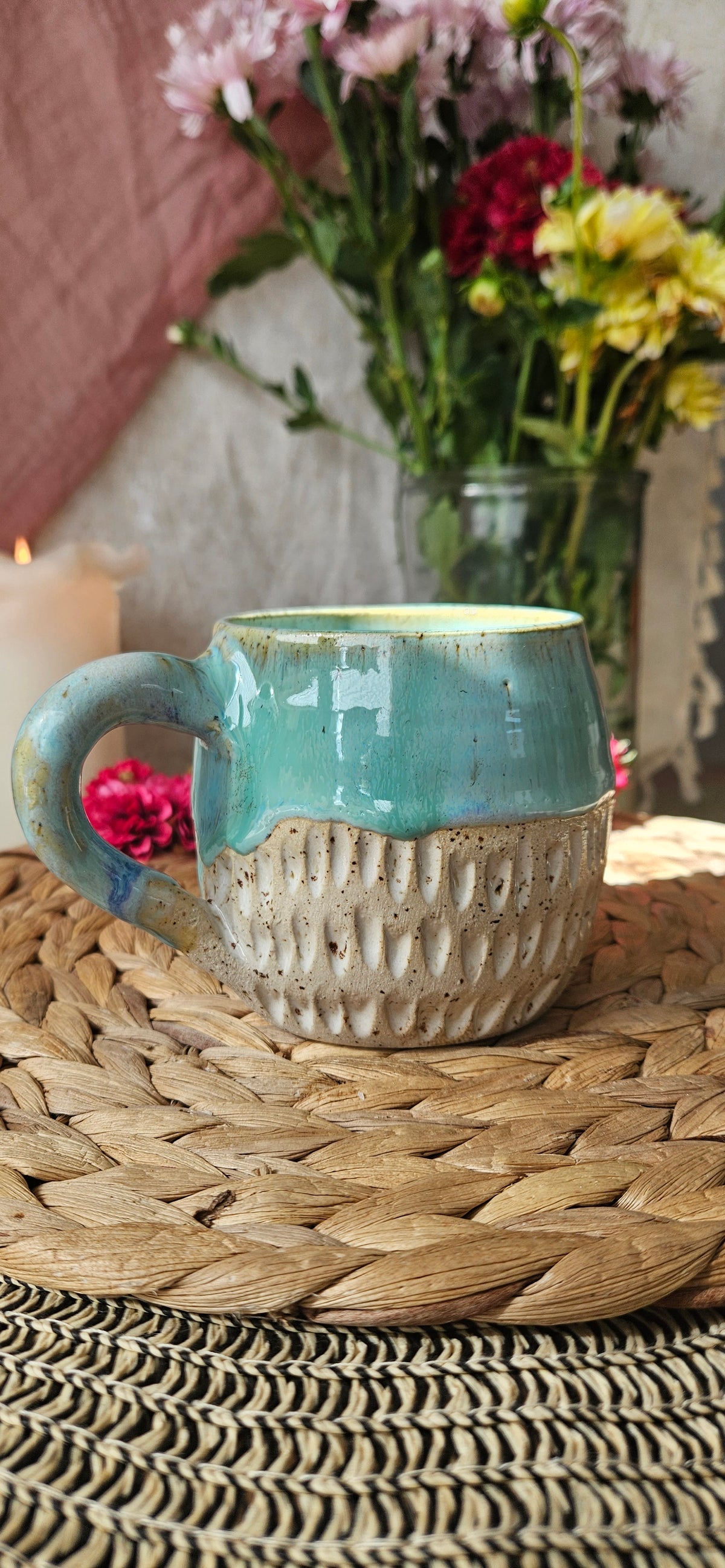 Wunderschöne Tasse in Türkis 🧚‍♀️🌷