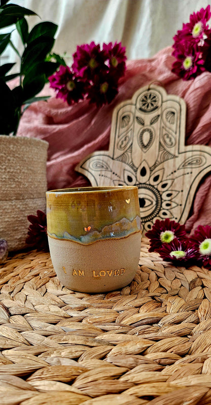 Traumhaft schöner ,,I am Loved" Becher in Grün🌷🫶