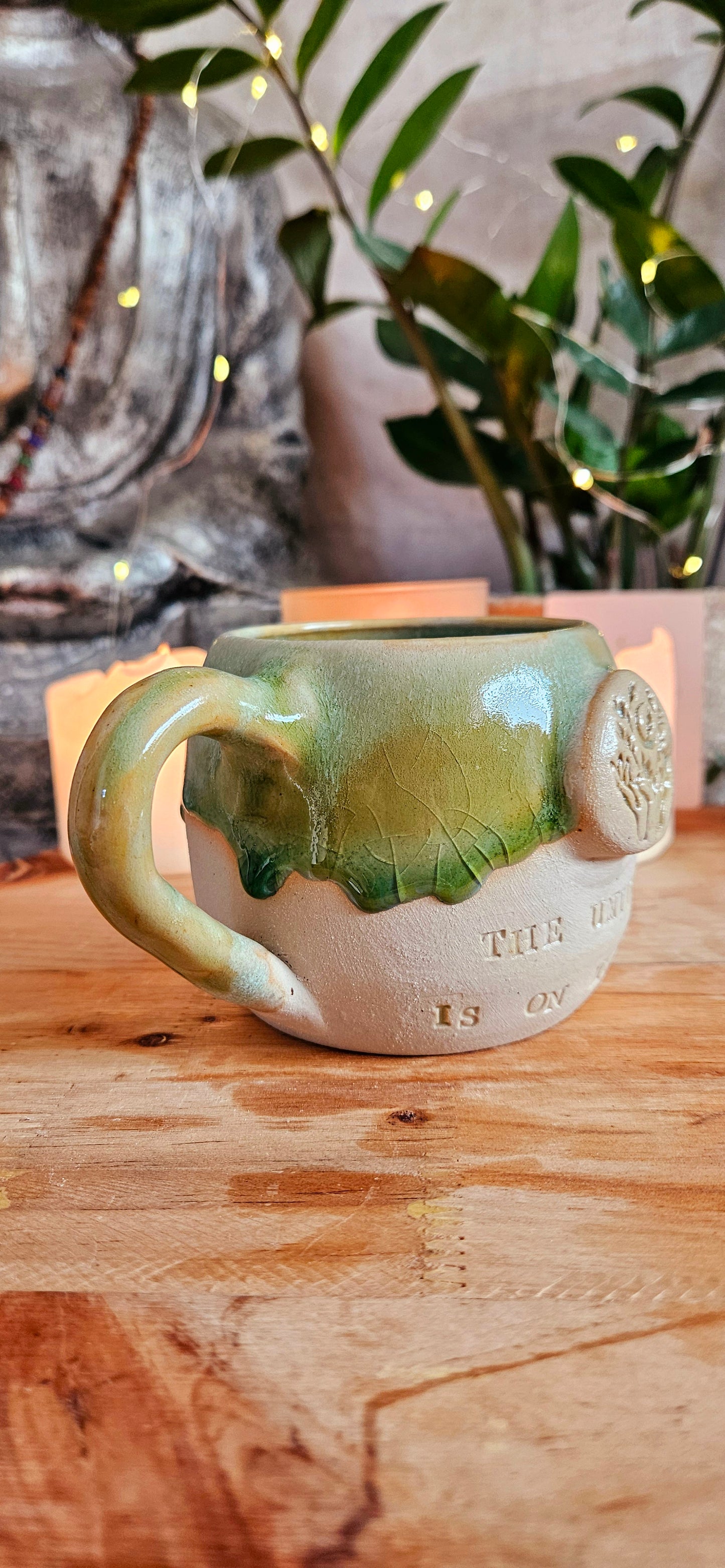 Einzigartige ,,The Universe is on my Side" Tasse 💚