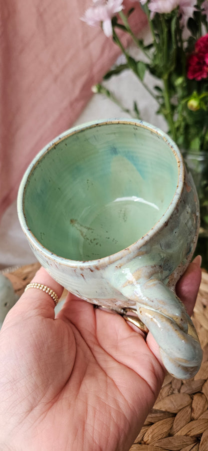 Traumhaft schönes Teeset in Türkis🌷💫 Tasse+Teeeinsatz +Unterteller🫶
