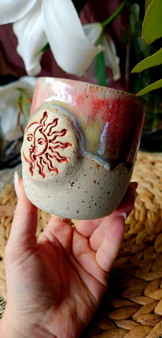 Wunderschöner ,,Sonnen" Becher in zauberhaften Farben 🧚‍♀️🫶