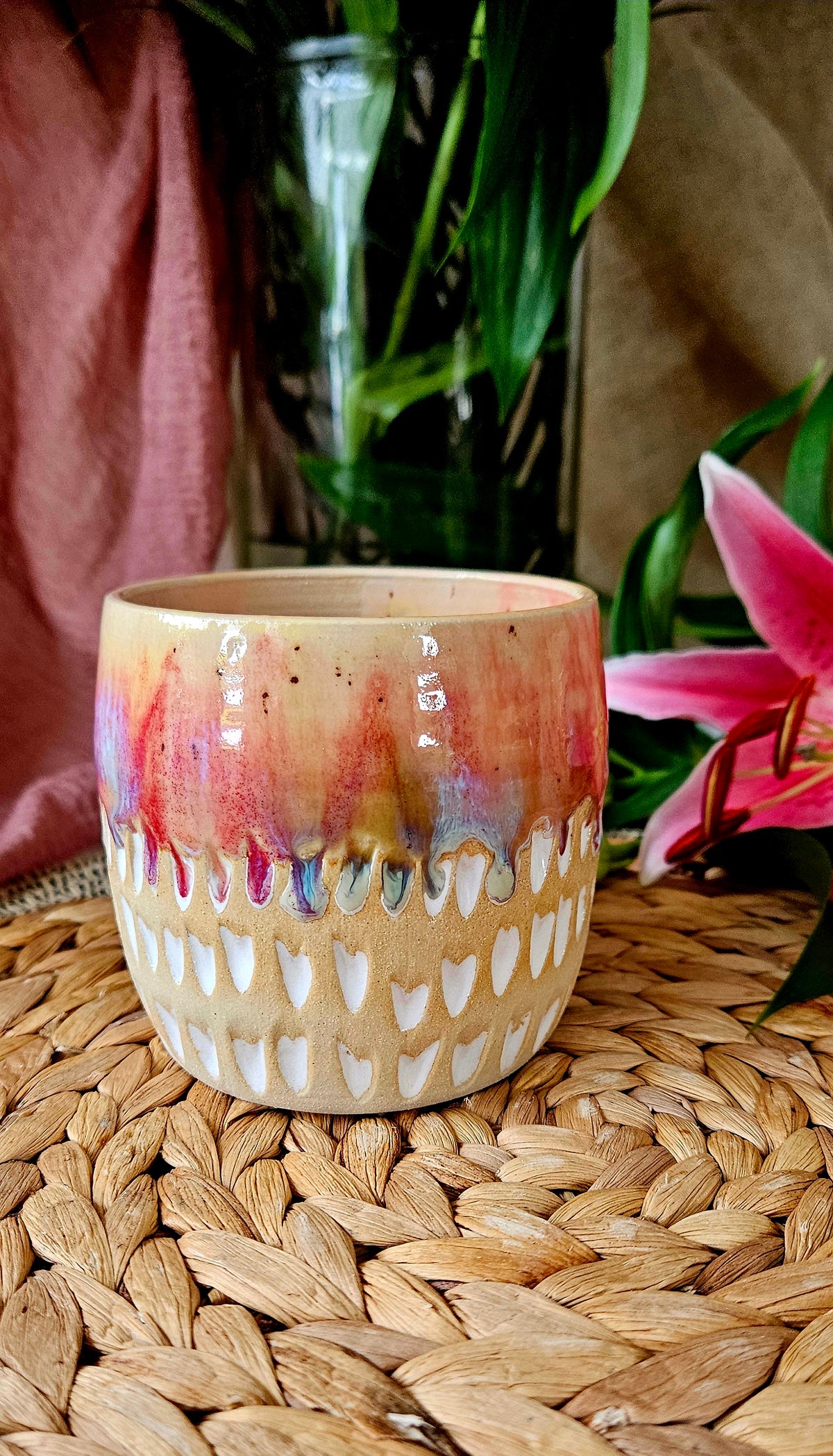 Wunderschöner Becher in kraftvollen Farben 💫🫶🌷
