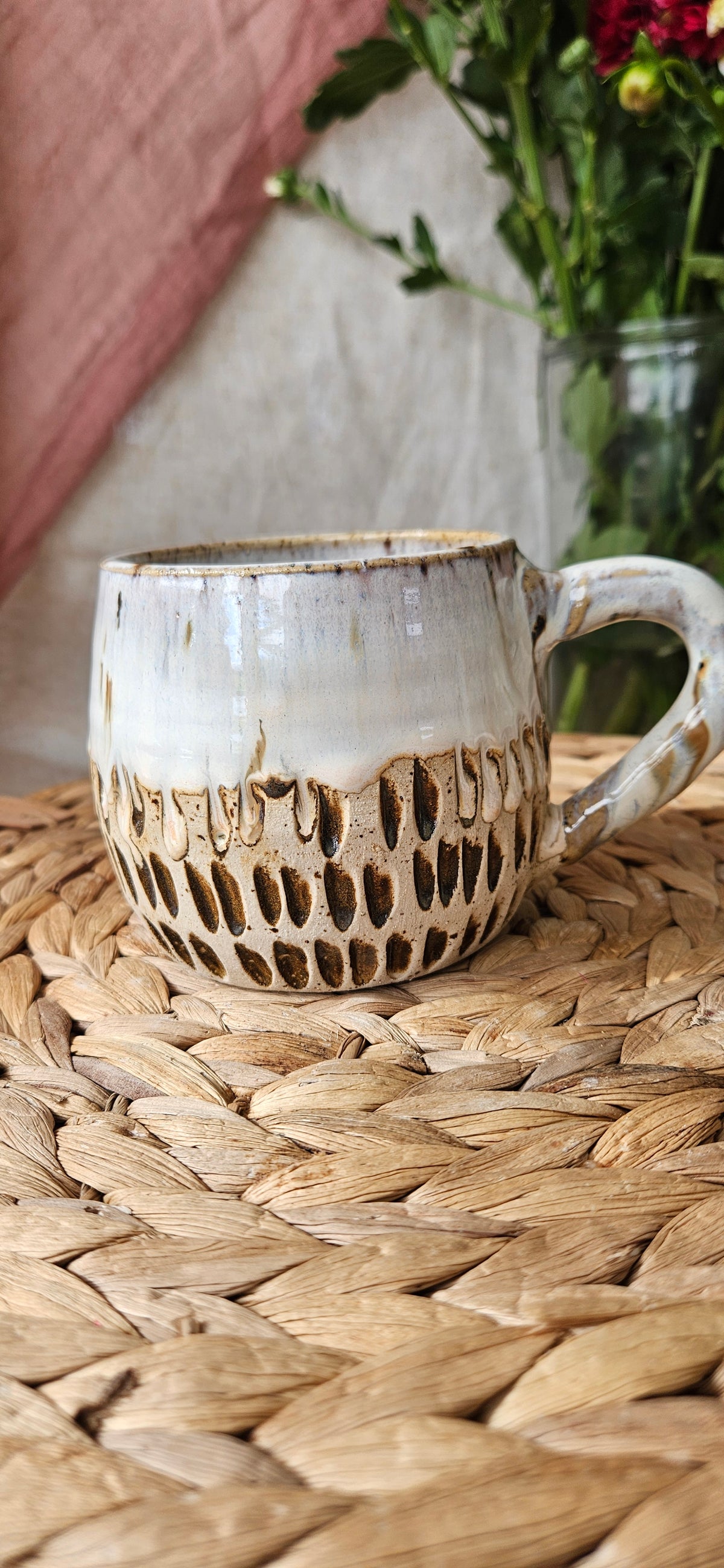Zauberhaftes Teeset in Creme/Weiß☺️🌷 Tasse+ Teeeinsatz💫
