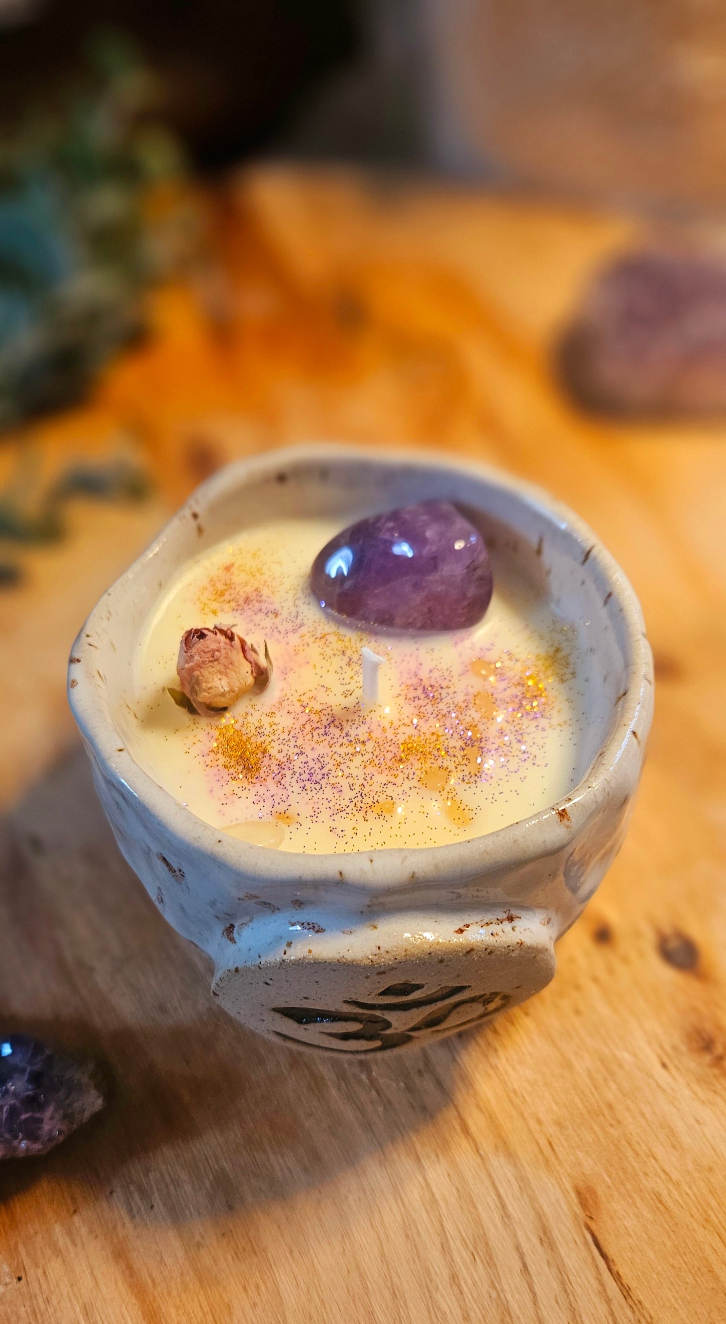 Kristallkerze ,,Om" Pumkin🔮✨️