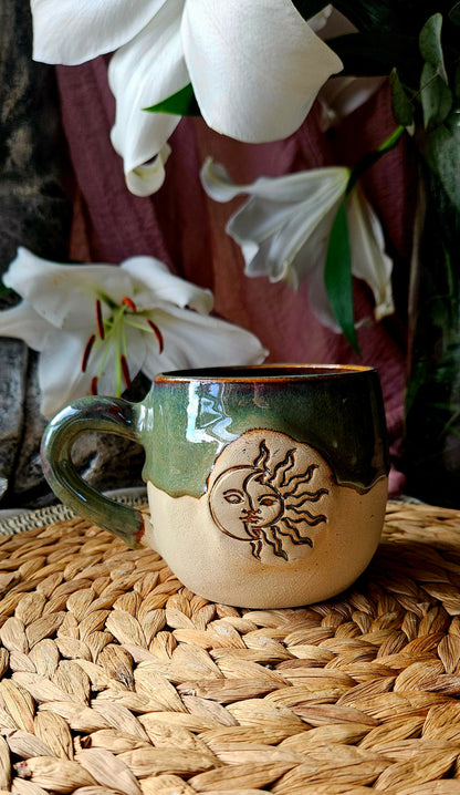 Zauberhafte ,,Sonnen" Tasse in Waldgrün✨️🌷