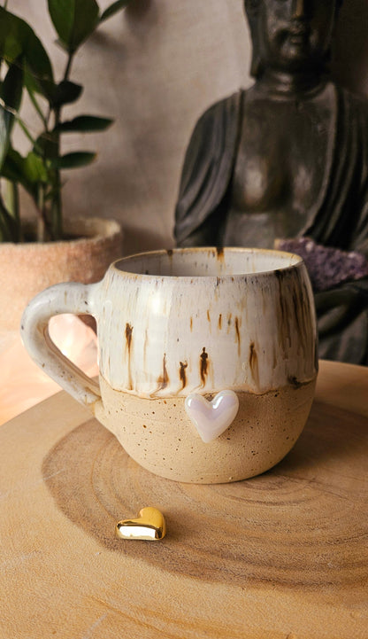 Wunderschöne Magnettasse mit zwei Herzen