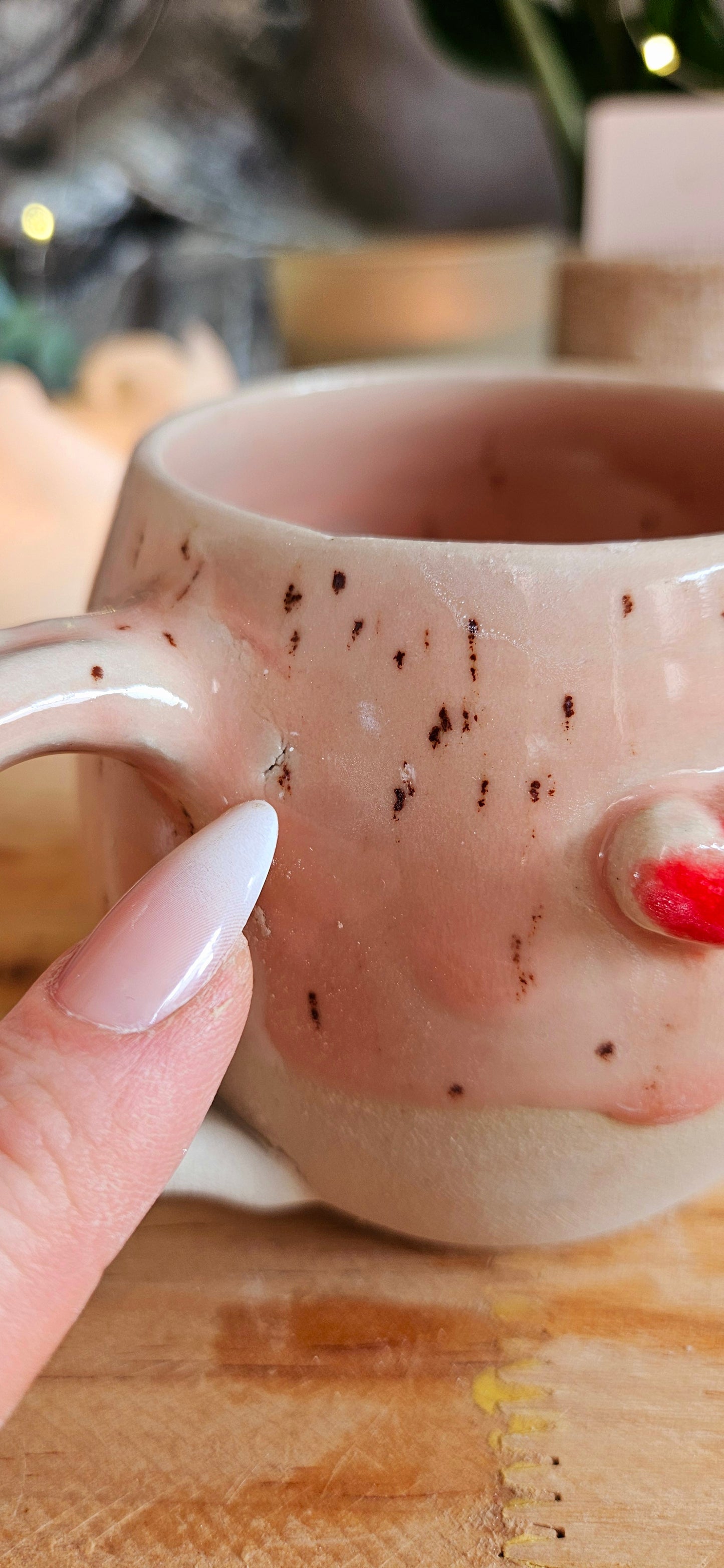 Wunderschöne Herztasse in Rosa😍🌷 B-Ware