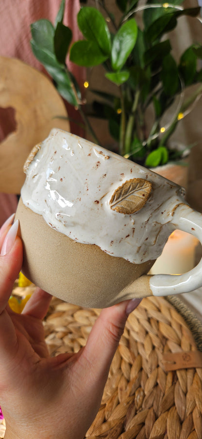 Zauberhafte Herbsttasse in weiß ☺️🌷🌺