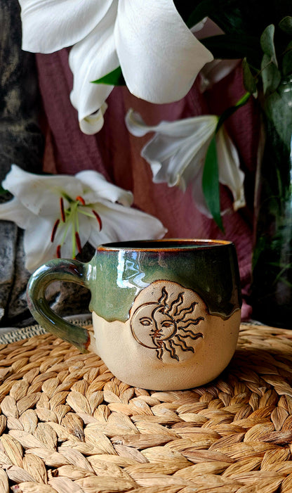 Zauberhafte ,,Sonnen" Tasse in Waldgrün✨️🌷