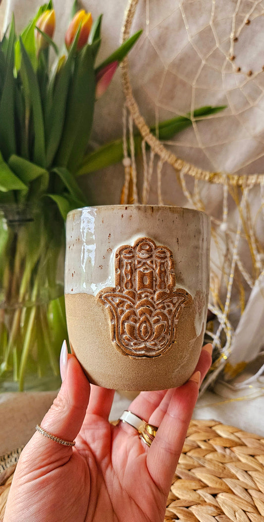 Zauberhafter ,,Hamsa Hand" Becher B-Ware🪬✨️