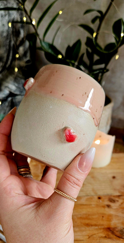 Wunderschöner ,,Herzbecher" in Rosa 💗✨️ B-Ware