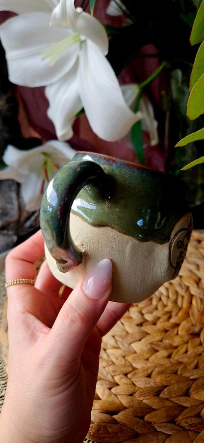 Zauberhafte ,,Sonnen" Tasse in Waldgrün✨️🌷